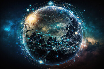 The new generation of communication technology incorporates metaverse technology and a global social network, enabled by a virtual internet connection. This global communication network, with elements