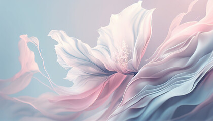 Fototapeta na wymiar Soft floral pastel background by Generative AI