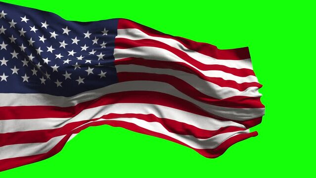 greenbox United States flag slowmotion