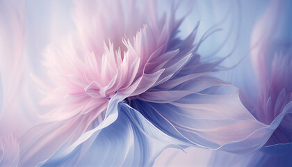 Soft floral pastel background by Generative AI