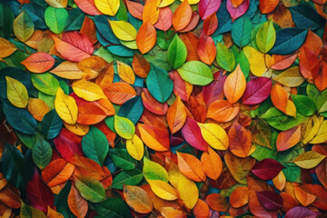 Fototapeta na wymiar Colorful Leaves Wallpaper Background