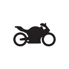 simple black motorcycle icon design template