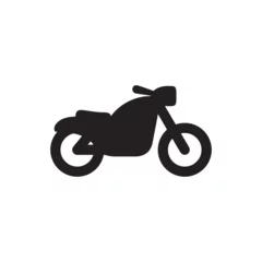 Foto op Plexiglas simple black motorcycle icon design template © Aji