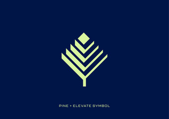 Geometric Rhombus like a Pine tree concept
