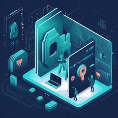 Illustration of deepweb cyber work