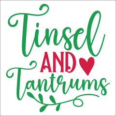 Fototapeta premium Tinsel and tantrums SVG