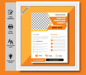 Obraz premium business flyer; marketing flyer; digital marketing flyer grow your business