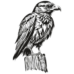 Realistic Raven vector, hand drawn animal illustration corbie