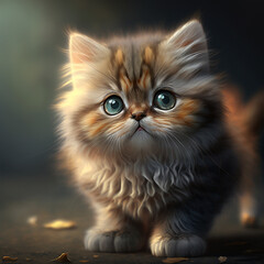 Naklejka na ściany i meble cat cute and beautiful loyal pets
