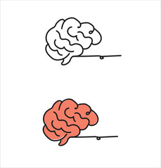 One single line drawing of human brain for memorizing medical clinic logo identity