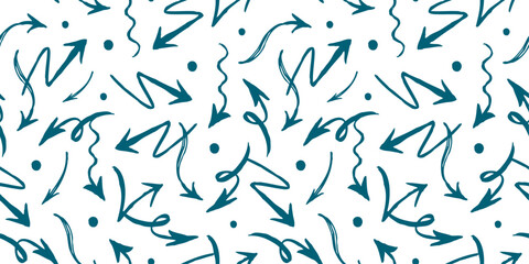 手描きの矢印パターン シームレスな背景素材