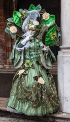 Complex Green Venetian Disguise, Venice Carnival