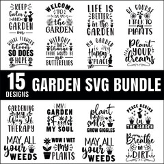 Garden SVG Bundle, Gardening SVG
