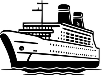 Fototapeta premium Cruise | Minimalist and Simple Silhouette - Vector illustration