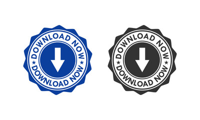 Download now badge template illustratio