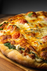 Gourmet vegetarian pizza, homemade.