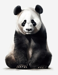 Realistic Panda Illustration for Logo Design, T Shirts, Graphic Design and More. Generative AI