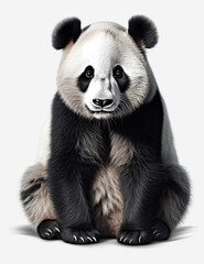Realistic Panda Illustration for Logo Design, T Shirts, Graphic Design and More. Generative AI
