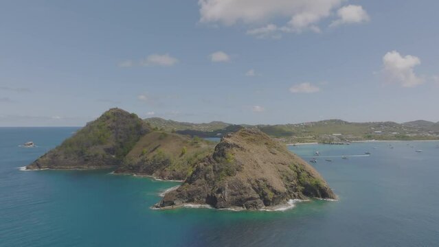 St. Lucia's Pigeon Island and Rodney Bay with its tranquil waters