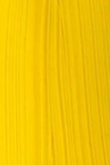 Close up of yellow paint stripes background with copy space