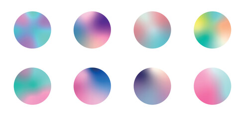 Gradient watercolor accents for social media and fashion design. Vector illustration
