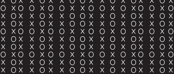 Numbers background. Pattern on black background. Hand drawn white number pattern for backdrop design and wallpaper. Simple bet numbers with repeat texture. Seamless background, vector illustration