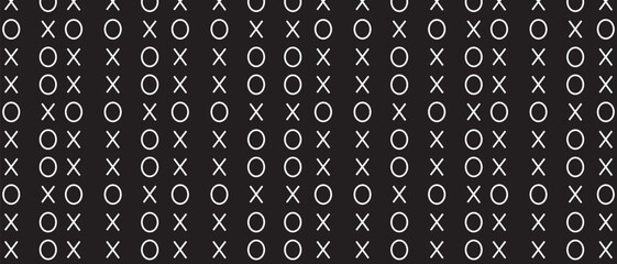 Numbers background. Pattern on black background. Hand drawn white number pattern for backdrop design and wallpaper. Simple bet numbers with repeat texture. Seamless background, vector illustration