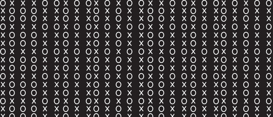 Numbers background. Pattern on black background. Hand drawn white number pattern for backdrop design and wallpaper. Simple bet numbers with repeat texture. Seamless background, vector illustration