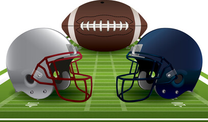 Naklejka premium American Football Bowl Game Illustration
