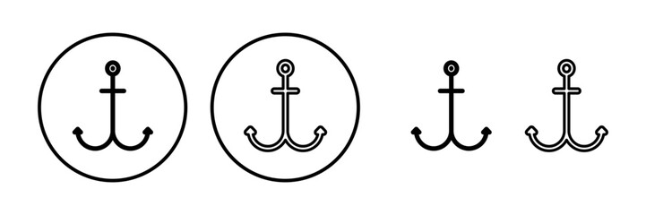 Anchor icon vector. Anchor sign. marine symbol