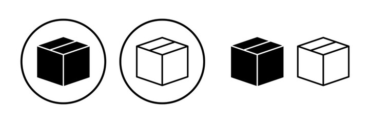 Box icon vector. Box sign. delivery package. parcel box.