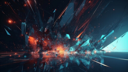 Plakat Abstract space universe concept wallpaper background Generative AI