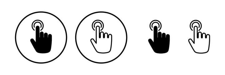 hand click icon vector. clicking finger icon. pointer icon
