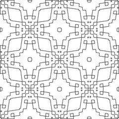 Stylish texture with figures from lines.Abstract geometric black and white pattern for web page, textures, card, poster, fabric, textile. Monochrome graphic repeating design. 