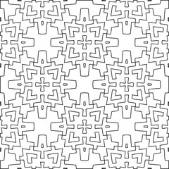 Stylish texture with figures from lines.Abstract geometric black and white pattern for web page, textures, card, poster, fabric, textile. Monochrome graphic repeating design. 