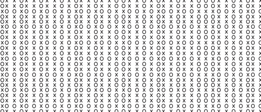 Numbers background. Pattern on white background. Hand drawn black number pattern for backdrop design and wallpaper. Simple bet numbers with repeat texture. Seamless background, vector illustration