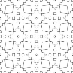 Stylish texture with figures from lines.Abstract geometric black and white pattern for web page, textures, card, poster, fabric, textile. Monochrome graphic repeating design. 