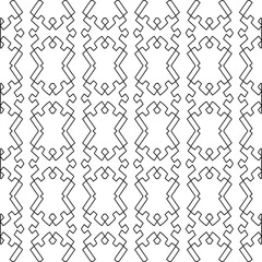 Stylish texture with figures from lines.Abstract geometric black and white pattern for web page, textures, card, poster, fabric, textile. Monochrome graphic repeating design. 
