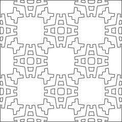 Stylish texture with figures from lines.Abstract geometric black and white pattern for web page, textures, card, poster, fabric, textile. Monochrome graphic repeating design. 