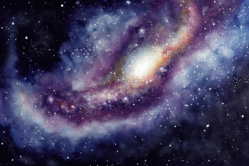 galaxy space watercolor