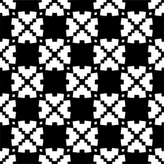 Black and white abstract patterns.Seamless monochrome repeating pattern for web page, textures, card, poster, fabric, textile.