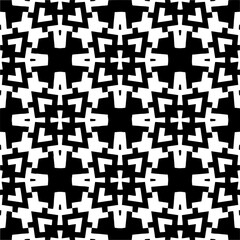 Black and white abstract patterns.Seamless monochrome repeating pattern for web page, textures, card, poster, fabric, textile.
