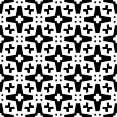 Dark background with abstract shapes. Black and white texture. Seamless monochrome repeating pattern for web page, textures, card, poster, fabric, textile.