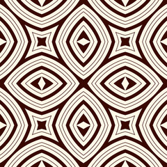 Ethnic style seamless pattern with floral motif. Outline abstract background. Tribal ornament.