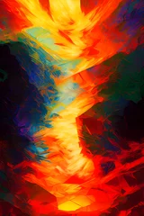 Papier peint adhésif Mélange de couleurs abstract colorful background with waves. Generative AI.