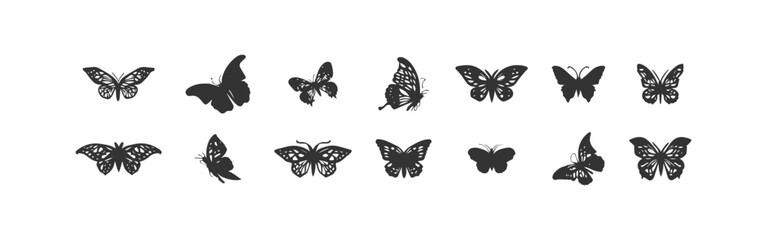 Butterfly icons set. Vector illustration design.