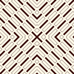Ethnic style seamless pattern with geometric figures. Repeated stripes ornamental abstract background. Tribal motif.