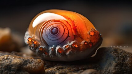 Charming Agate stone, a chalcedony mineral from the quartz family,