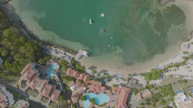 Top down view of Windjammer Landing Villa Beach Resort in St. Lucia