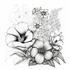 hand drawn flower